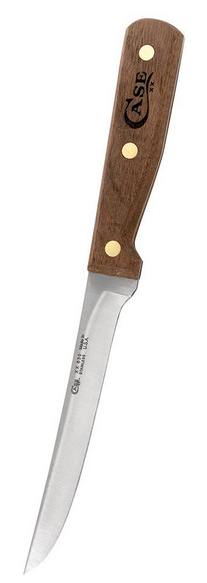 Case Boning Kitchen Knife, 6" Stainless, Walnut Handle, 07315