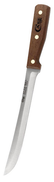 Case Slicing Kitchen Knife, Stainless Steel 9", Walnut Handle, 07317