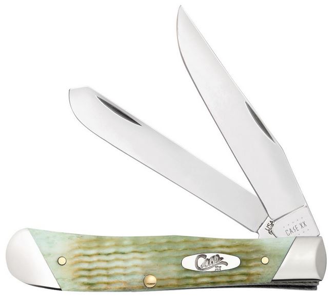 Case Knives Trapper Mint Green, Stainless, Bone Handle, CA18660