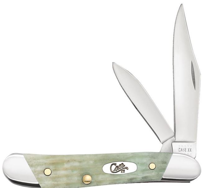 Case Knives Mint Green Rogers Jig Peanut, Stainless, Bone, CA18663