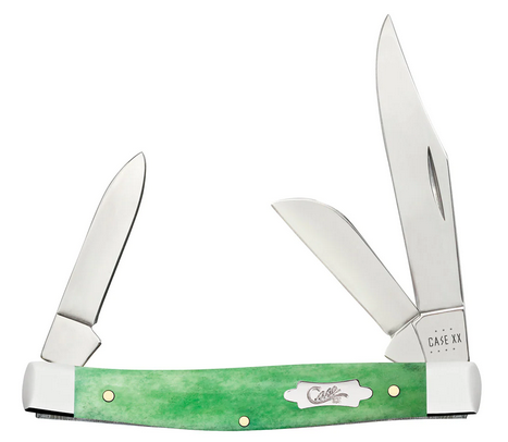 Case Medium Stockman Slipjoint Folding Knife, Stainless, Bone Emerald Green, 19942