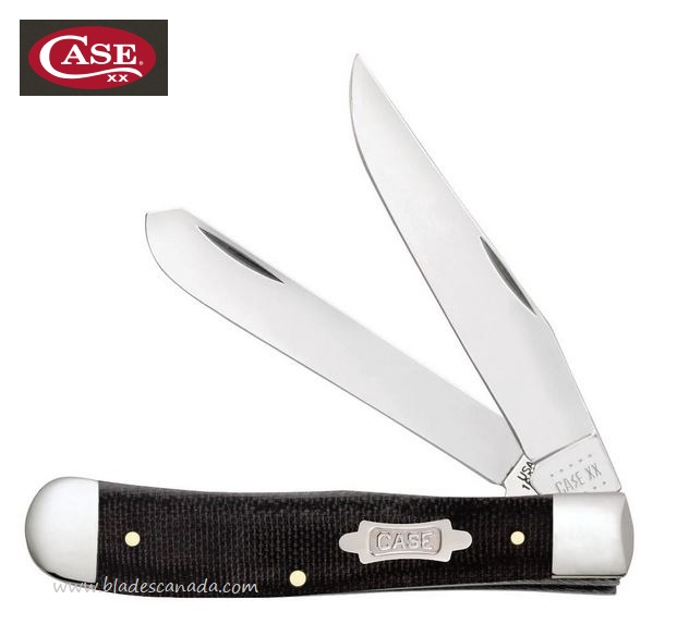 Case Trapper Slipjoint Folding Knife, Micarta Black, 23142