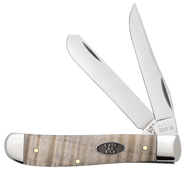 Case Knives Curly Maple Mini Trapper, Stainless, CA25943