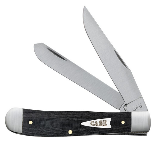 Case Trapper Slipjoint Folding Knife, Stainless, Micarta Black, 27730