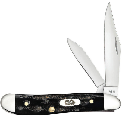 Case Peanut Slipjoint Folding Knife, Stainless, Jigged Geneuine Buffalo Horn, 65014
