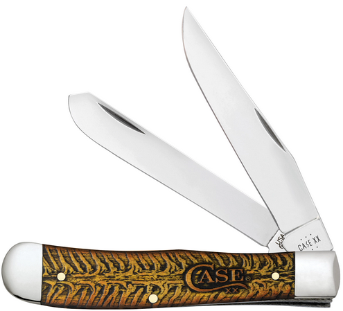 Case XX Trapper Slipjoint Folding Knife, Stainless Steel, Golden Pinecone Natural Bone, 81800
