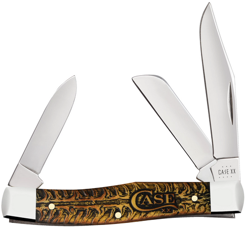 Case Medium Stockman Slipjoint Folding Knife, Stainless Steel, Golden Pinecone Natural Bone, 81801