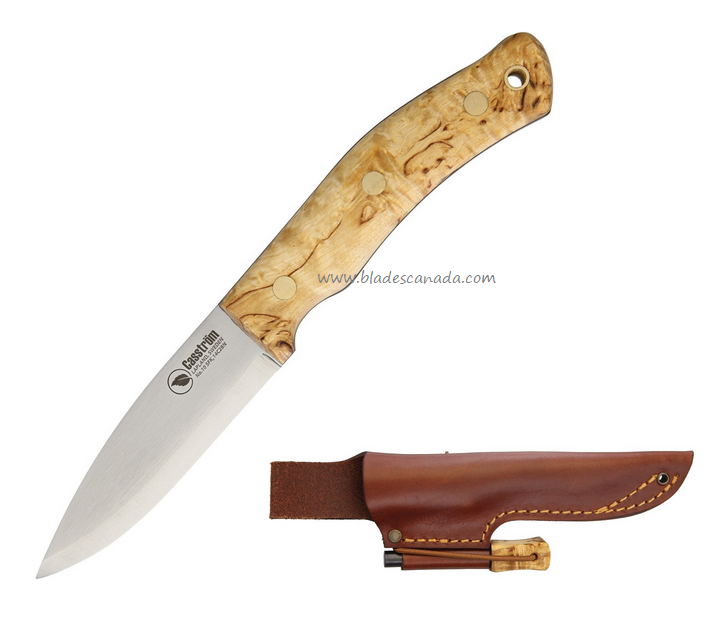 Casstrom No.10 SFK Fixed Blade Knife, 14C28N, Curly Birch, CI13128