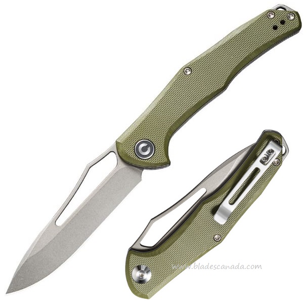 CIVIVI Fracture Slipjoint Folding Knife, OD Green G10, 2009A - Click Image to Close