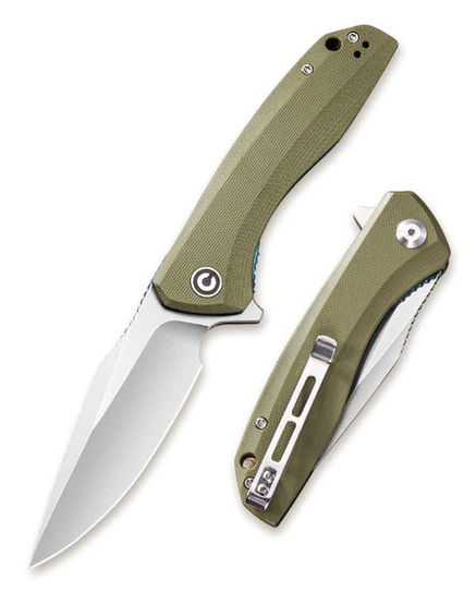 CIVIVI Baklash Flipper Folding Knife, G10 Green, 801A - Click Image to Close