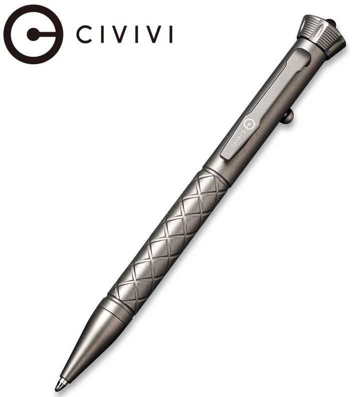 CIVIVI Coronet Pen, Titanium, Spinner and Glass Breaker, P-02A