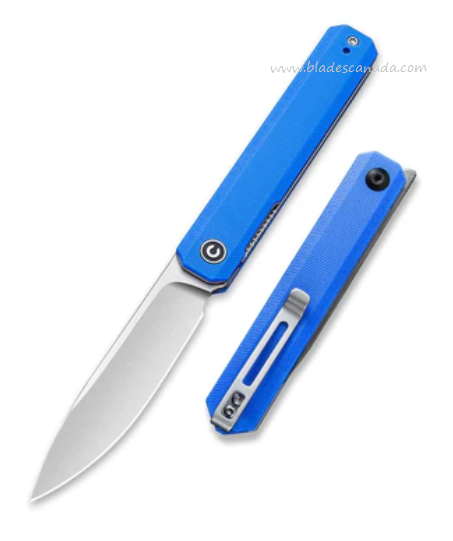 CIVIVI Exarch Flipper Folding Knife, D2 Steel, G10 Blue, 2003B - Click Image to Close
