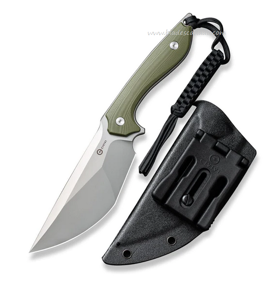 CIVIVI Concept 22 Fixed Blade Knife, D2, G10 OD Green, Kydex Sheath, C21047-2