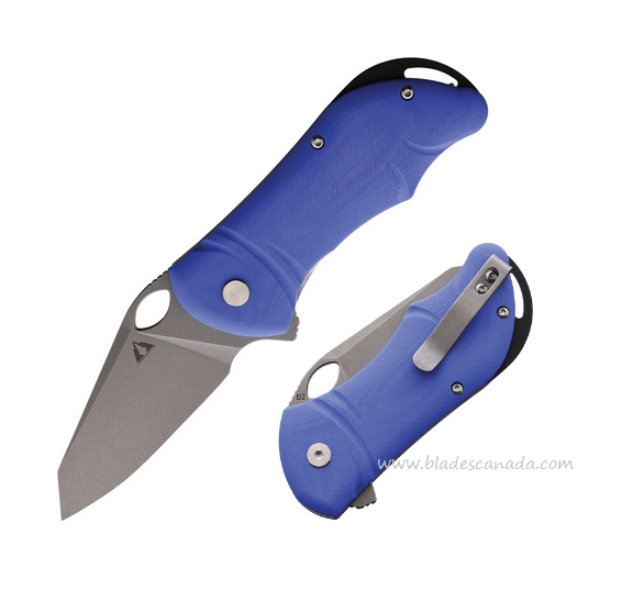 CMB Made Hippo Flipper Folding Knife, D2 SW, G10 Blue, CMB05S