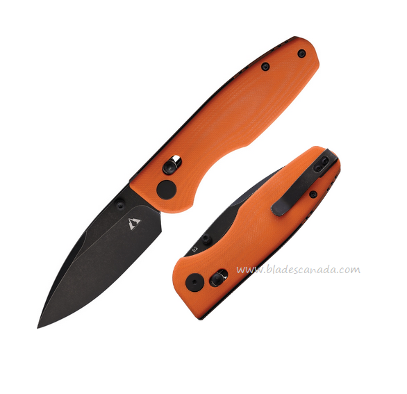 CMB Made Predator Folding Knife, D2 Black SW, G10 Orange, CMB08GB