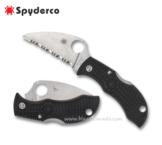 Spyderco Manbug Folding Knife, VG10 Wharncliffe, FRN Black, CMBKWS