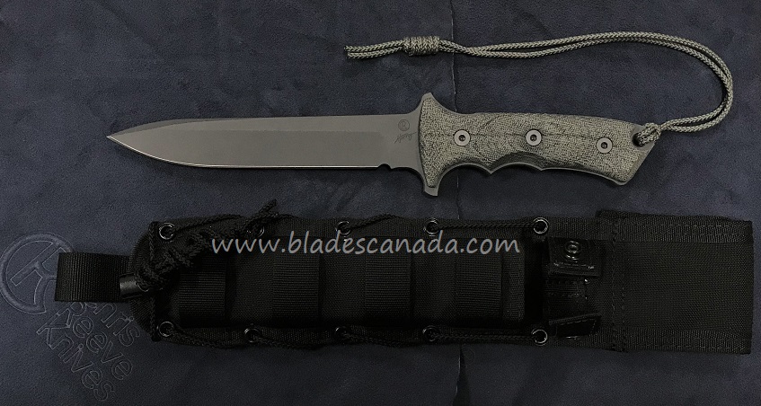Chris Reeve Green Beret Fixed Blade Knife, CPM 4V 7", Micarta Black