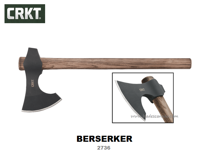 CRKT Berserker Viking Axe, 1055 Carbon, Hickory Handle, CRKT2736