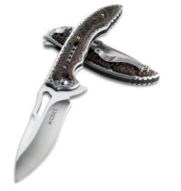 CRKT Fossil Large Flipper Framelock Knife, Stainless/G10 Handle, 5470 - Click Image to Close