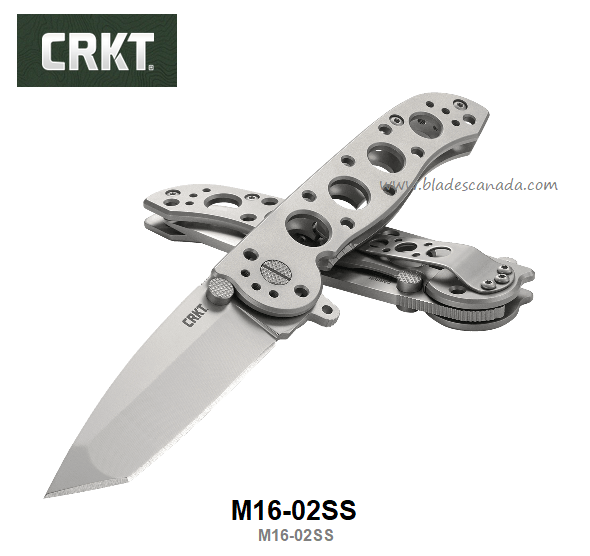 CRKT M16 Flipper Framelock Knife, 12C27 Sandvik, CRKTM16-02SS