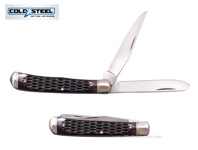 Cold Steel Trapper Slipjoint Folding Knife, Jigged Bone Handle, FL-TRPR-J