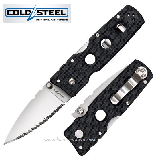 Cold Steel Hold Out Folding Knife, S35VN, G10 Black, CS11G3S