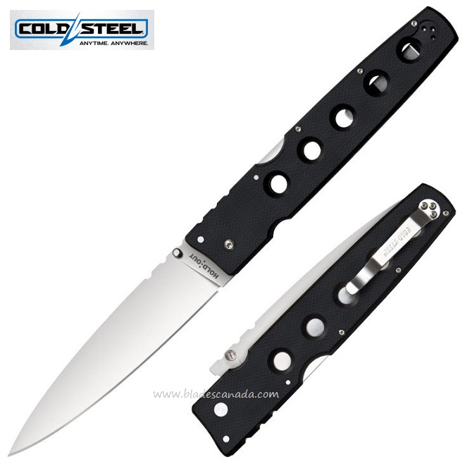 Cold Steel Hold Out Folding Knife, S35VN, G10 Black, CS11G6