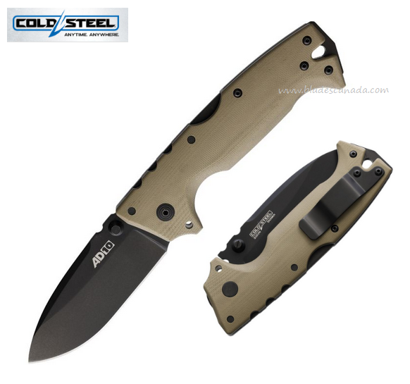 Cold Steel AD-10 Folding Knife, S35VN Black, G10 Dark Earth, 28DDDEBK