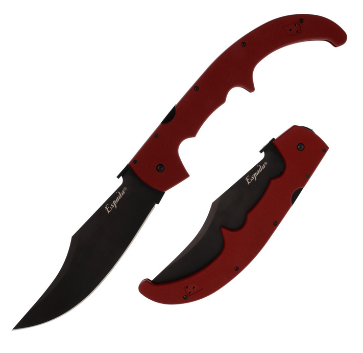 Cold Steel Espada XL Folding Knife, AUS10A Black, G10 Ruby Red, 62MGC-RRBK