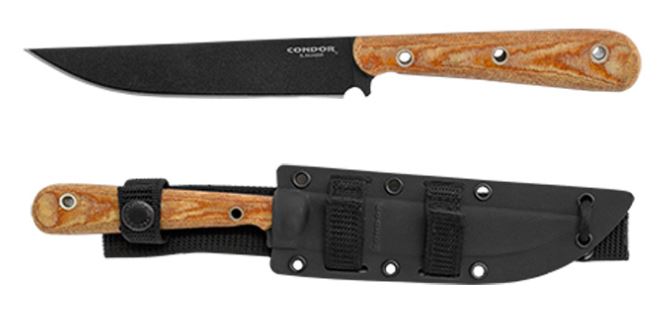 Condor Skirmish Fixed Blade Knife, 1075 Carbon, Micarta, Kydex Sheath, CTK1815-5.6