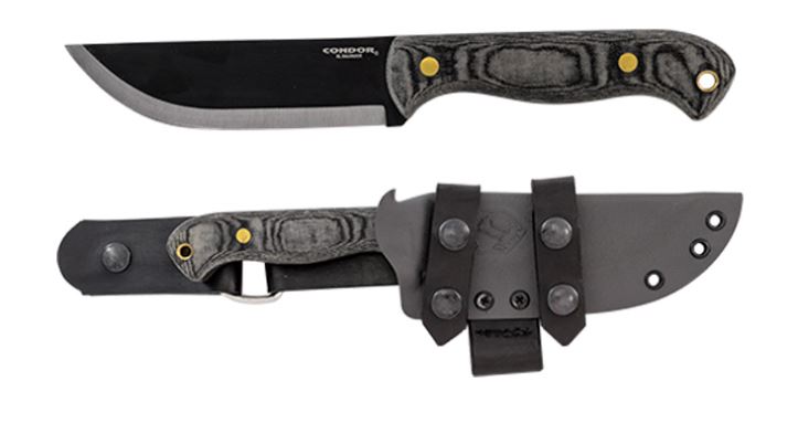 Condor SBK Fixed Blade Knife, 1075 Carbon, Micarta, Kydex Sheath, CTK3940-5.25HC