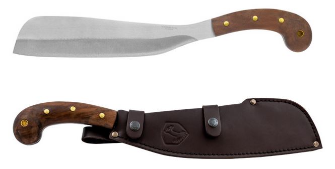 Condor Village Parang SS Fixed Blade Knife, Walnut, Leather Sheath, CTK419-12SS