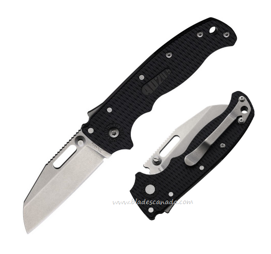 Demko AD20.5 Shark-Lock Folding Knife, AUS10A SW, Black Handle, DEMAD205F22