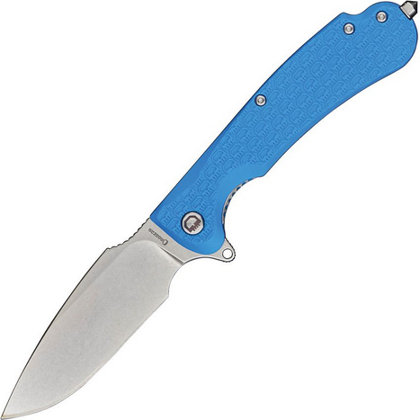Daggerr Fielder Flipper Folding Knife, Stonewash Blade, FRN Blue, DGRFDFBLSW