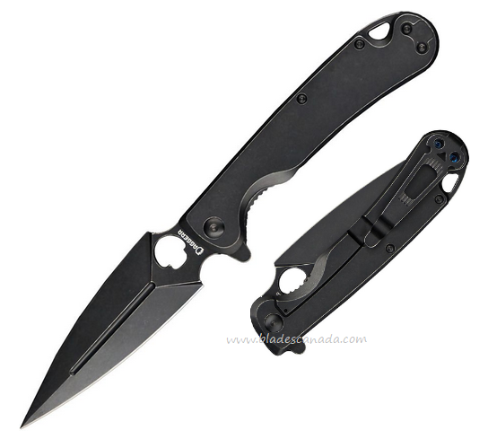 Daggerr Arrow Flipper Framelock Knife, D2 Black SW, Stainless Black Handle, FM02-1FRBWBW