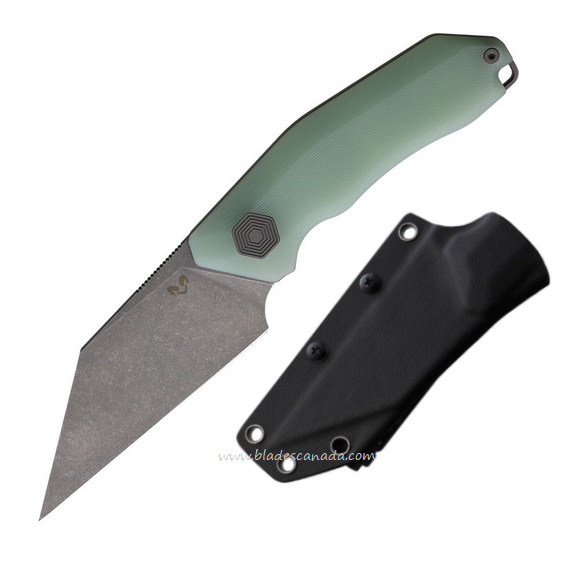 Damned Designs Ferir Fixed Blade Knife , 14C28N SW, G10 Jade, DMN013GSW