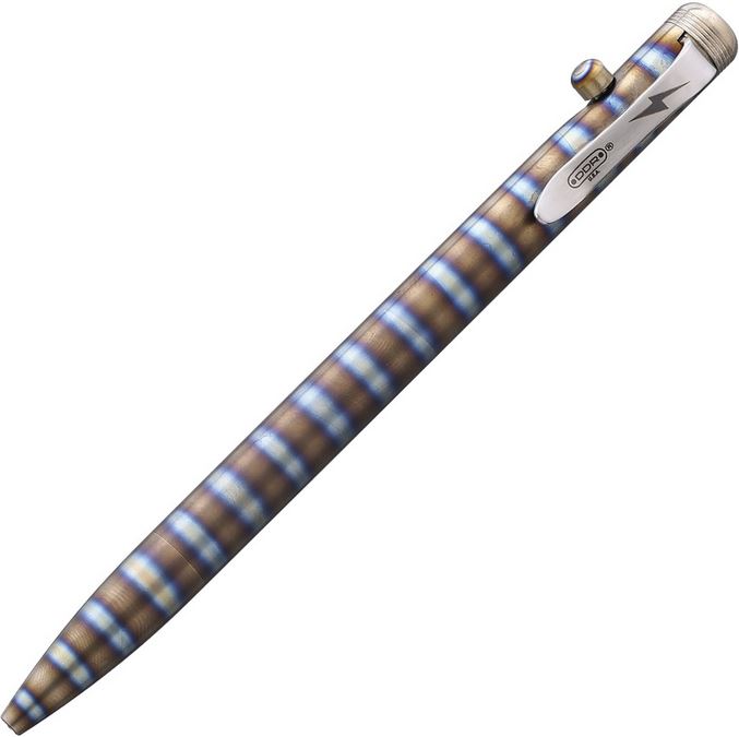 Darrel Ralph Thunderbolt Flame Stripe Pen, Titanium Body, DR094