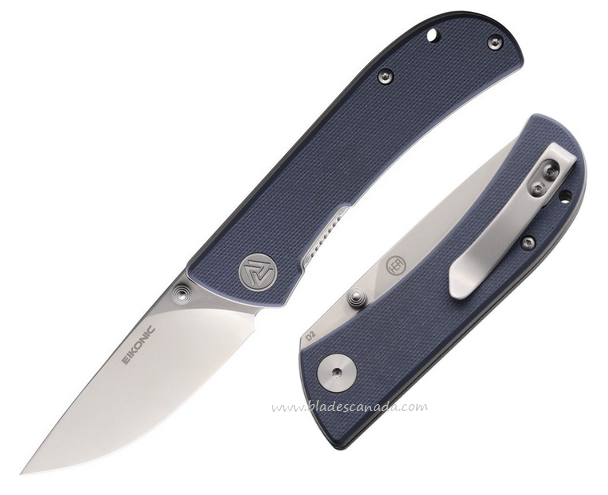 Eikonic Fairwind Folding Knife, D2 Satin, G10 Blue, 220SSGY