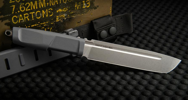 Extrema Ratio Giant Mamba Fixed Blade Knife, N690 SW, Wolf Grey Handle