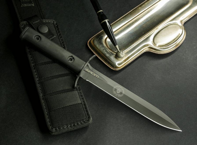 Extrema Ratio Arditi Fixed Blade Knife, N690, Black Handle