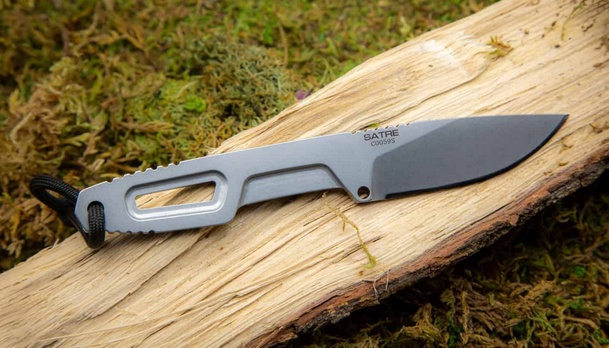 Extrema Ratio Satre Fixed Blade Knife, N690 Stonewash, Kydex Sheath
