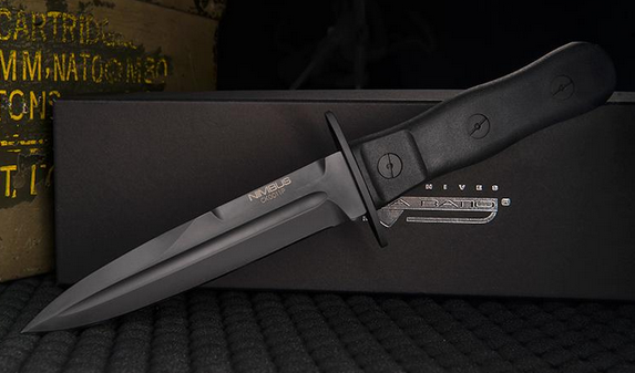 Extrema Ratio Nimbus Operativo Fixed Blade Knife, N690 Black, Black Handle