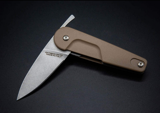 Extrema Ratio BF0 R CD Flipper Folding Knife, N690 SW, Nylon Desert Handle