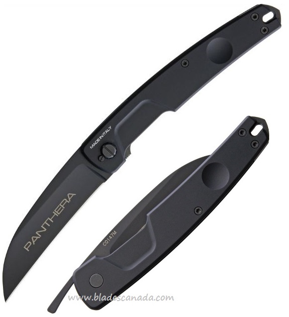 Extrema Ratio Panthera Folding Knife, N690 Wharncliffe, Aluminum Black, Glass Breaker