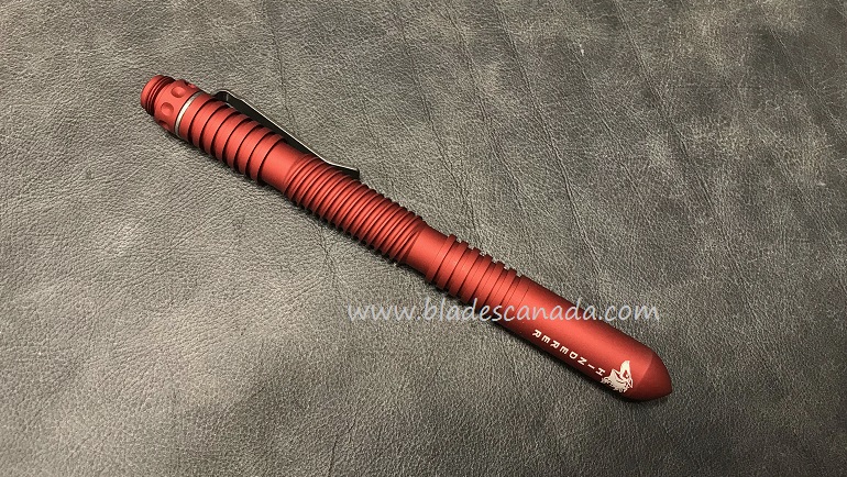 Hinderer Extreme Duty Pen Spiral Aluminum Hardcoat - Red Matte