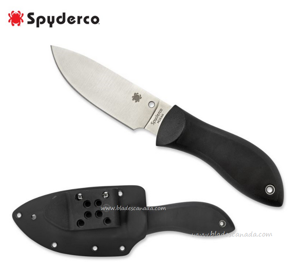 Spyderco Bill Moran Fixed Blade Knife, VG10, FRN Black, FB02P - Click Image to Close