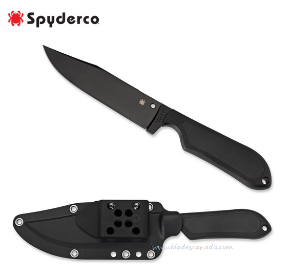Spyderco Street Bowie Fixed Blade Knife, VG10, FRN Black, FB04PBB