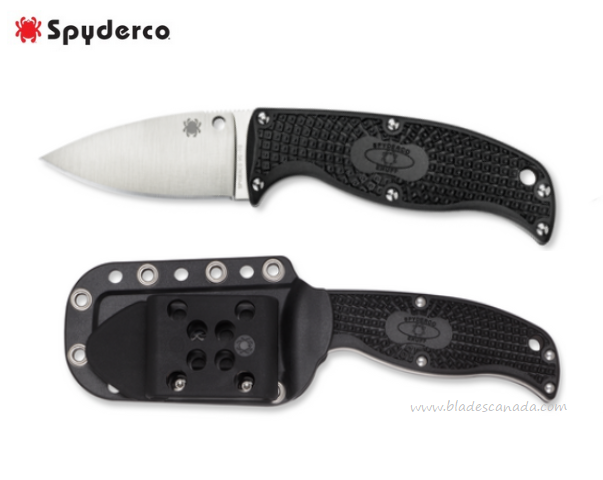 Spyderco Enuff Leaf Fixed Blade Knife, VG10, FRN Black, FB31PBK