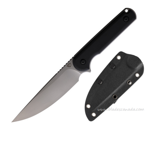 Ferrum Forge Lackey XL Fixed Blade Knife, D2 SW, G10 Black, FF008B