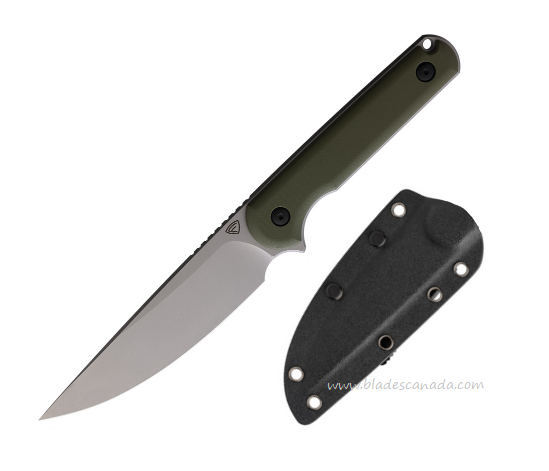Ferrum Forge Lackey XL Fixed Blade Knife, D2 SW, G10 OD Green, FF008G